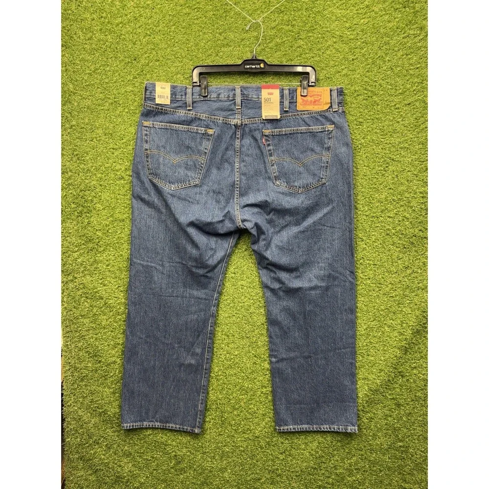 Vintage Levis 501 xx Jeans Mens 44x30 Preshrunk Button Fly Dark Wash Denim NWT